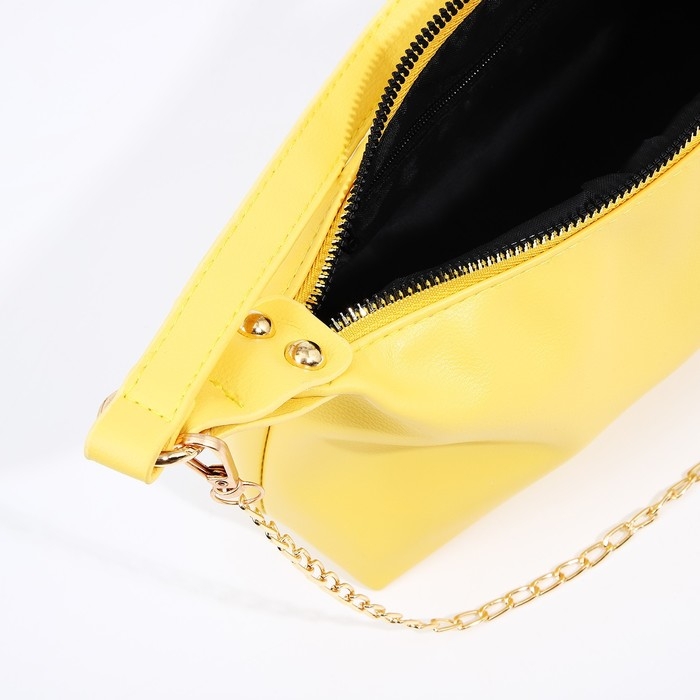 Сумка-багет на молнии, цвет жёлтый Сумка-багет на молнии, цвет жёлтый