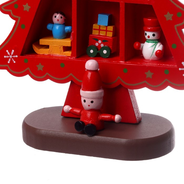 Новогодний сувенир «Ёлка с ячейками под подарки», 14,5 × 19,5 см, красная Новогодний сувенир «Ёлка с ячейками под подарки», 14,5 × 19,5 см, красная