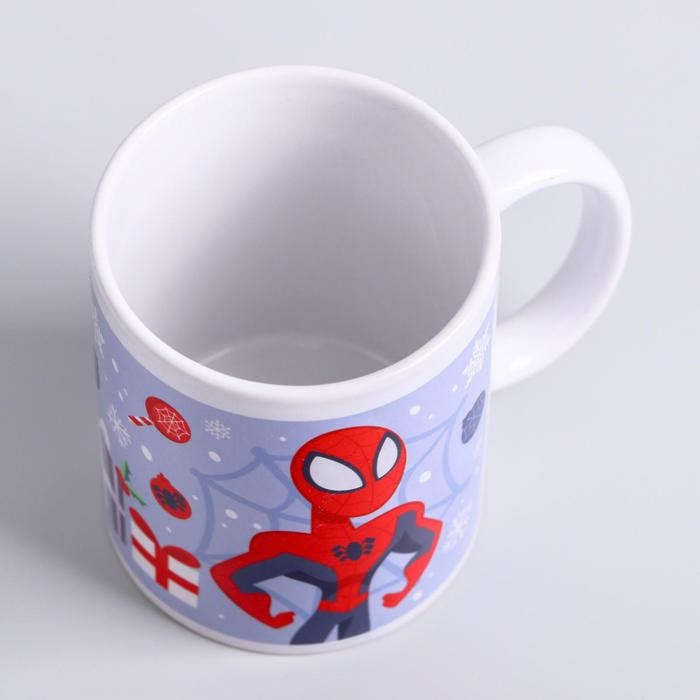 Новый год. Кружка керамическая Новый год. Кружка керамическая "Новый год!", 350 мл, Человек паук