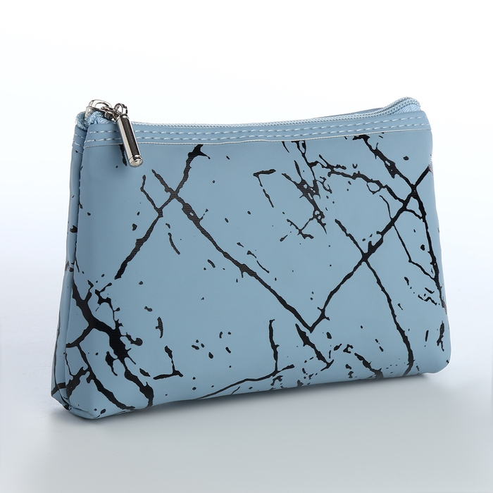 Набор косметичек 2 в 1 на молнии, цвет голубой Набор косметичек 2 в 1 на молнии, цвет голубой