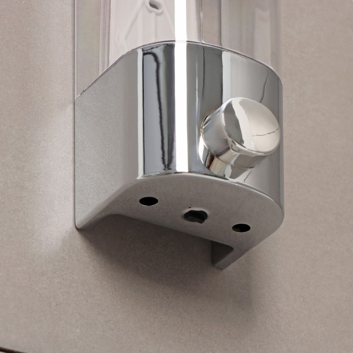 Диспенсер механический для антисептика и жидкого мыла, 500 мл, цвет серебристый Диспенсер механический для антисептика и жидкого мыла, 500 мл, цвет серебристый