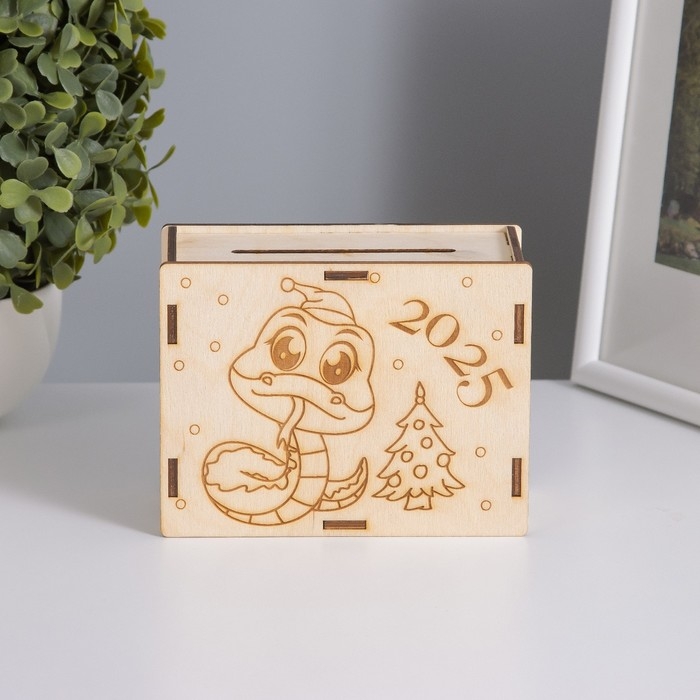 Копилка  Копилка "Змейка с ёлочкой" 13х10х5 см