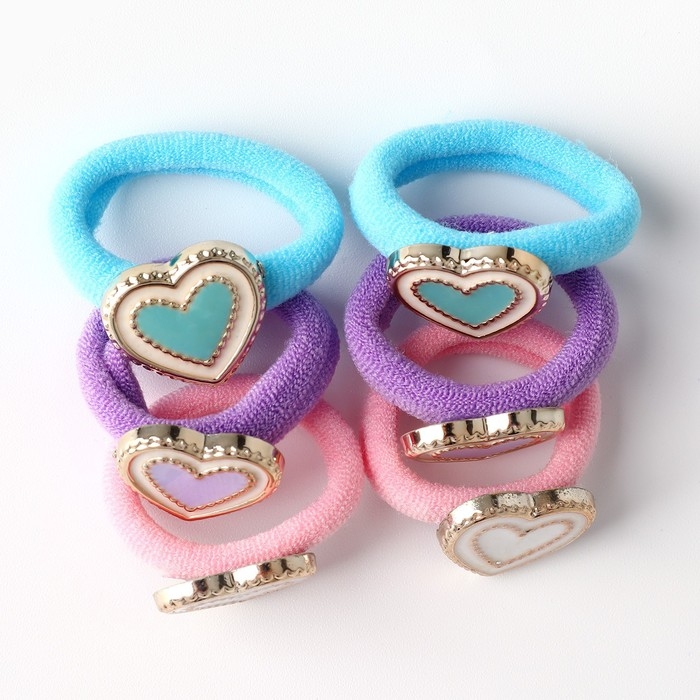 Резинки для волос «Милый единорожек» 6 шт, 3.5 х 3.5 х 1 см Резинки для волос «Милый единорожек» 6 шт, 3.5 х 3.5 х 1 см