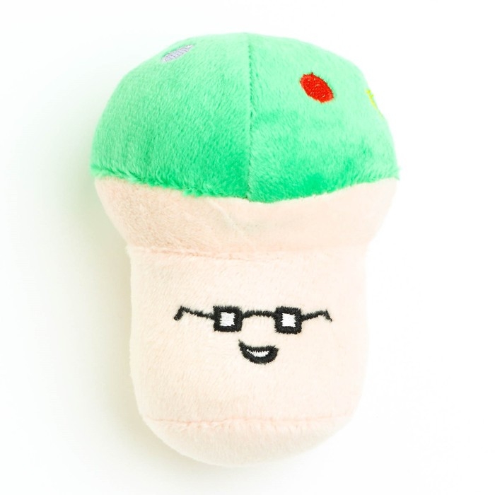 Игрушка для собак Игрушка для собак "Гриб", 10 см, белая/зелёная