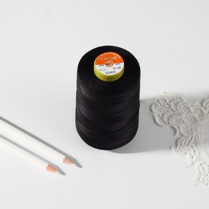 Нитки 100ЛЛ, 1500 м, цвет чёрный Нитки 100ЛЛ, 1500 м, цвет чёрный