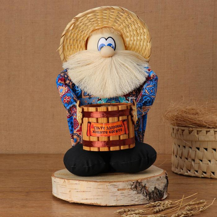 Оберег - домовой Оберег - домовой "Фёдор с бочкой", h = 33 см, микс