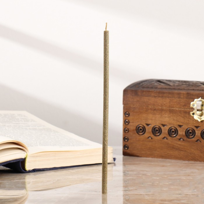 Свеча магическая медовая с лавандой для очищения пространства  Свеча магическая медовая с лавандой для очищения пространства "Лавандовые", 12 штук