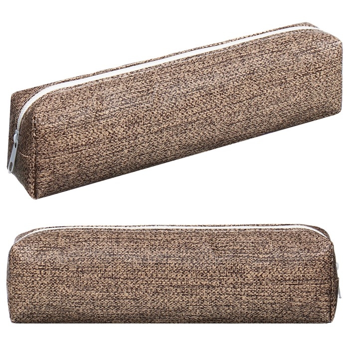 Пенал школьный на молнии Пенал школьный на молнии "Твид" Calligrata, коричневый