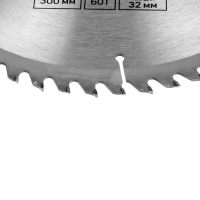 Диск пильный по дереву ТУНДРА, точный рез, 300 х 32 мм (кольца на 22,20,16), 60 зубьев