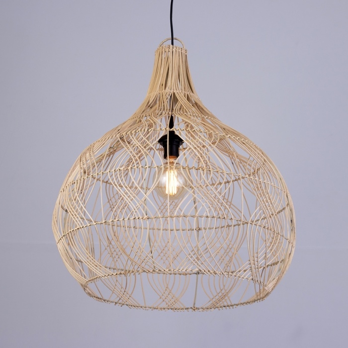Светильник потолочный из ротанга Светильник потолочный из ротанга "Рено" 1х120Вт, Е27, 60х60х65 см