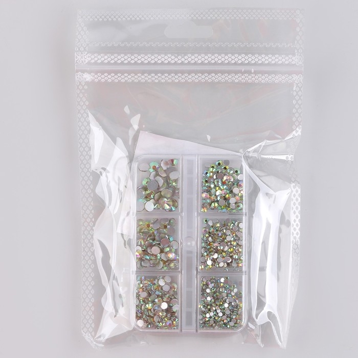 Набор страз «Стёклышко», 6 размеров — от 1,9 до 4,6 мм Набор страз «Стёклышко», 6 размеров — от 1,9 до 4,6 мм