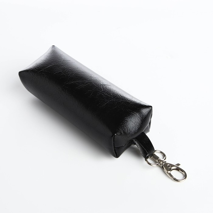 Ключница на молнии, длина 13 см, кольцо, карабин, цвет чёрный Ключница на молнии, длина 13 см, кольцо, карабин, цвет чёрный