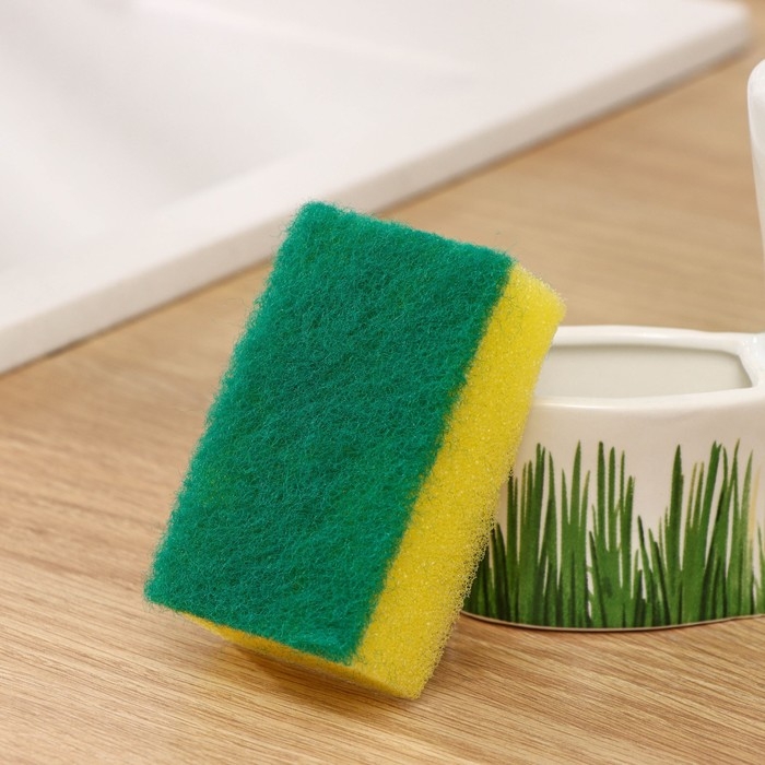 Дозатор для моющего средства с подставкой для губки Доляна «Травка», 240 мл Дозатор для моющего средства с подставкой для губки Доляна «Травка», 240 мл