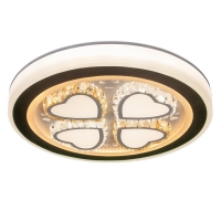 Люстра с ПДУ "Амур" LED 160Вт 3000-6000К коричнево-белый 52х52х8,5 см BayerLux