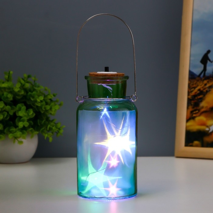 Ночник Ночник "Анде" LED от батареек зеленый 8х8х16,5 см RISALUX