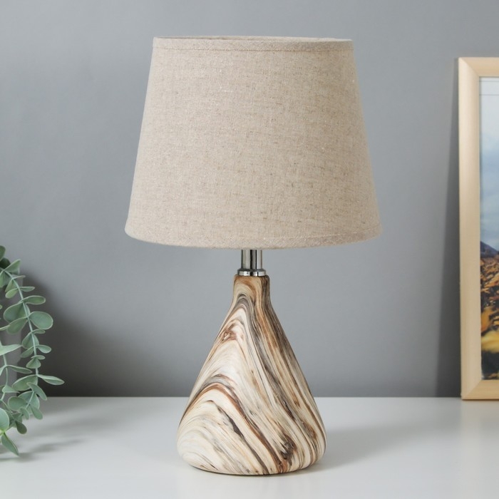 Лампа настольная 16385/1 E14 40Вт бежевый 22х22х37 см RISALUX