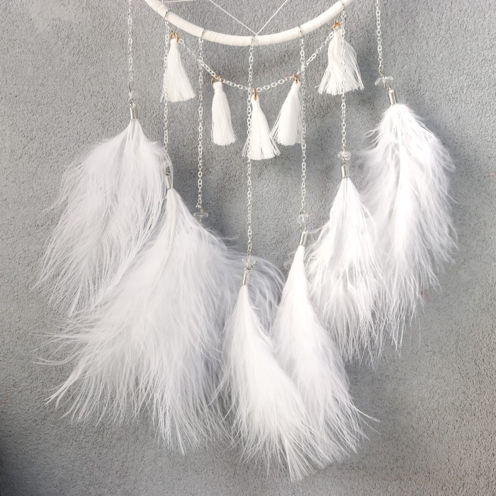 Ловец снов Ловец снов "Кисточки с белыми пёрышками" 40х15 см