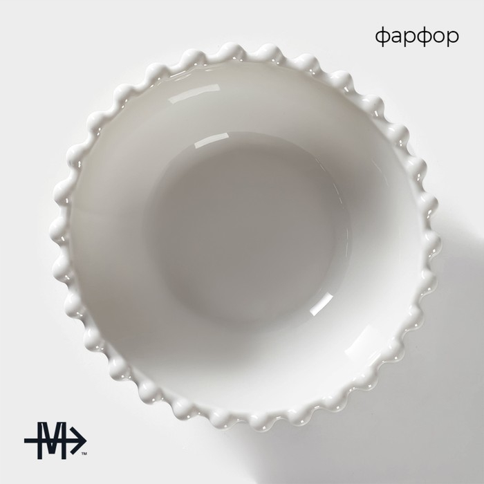 Салатник фарфоровый Magistro «Лакомка», 450 мл, d=15 см, цвет белый Салатник фарфоровый Magistro «Лакомка», 450 мл, d=15 см, цвет белый