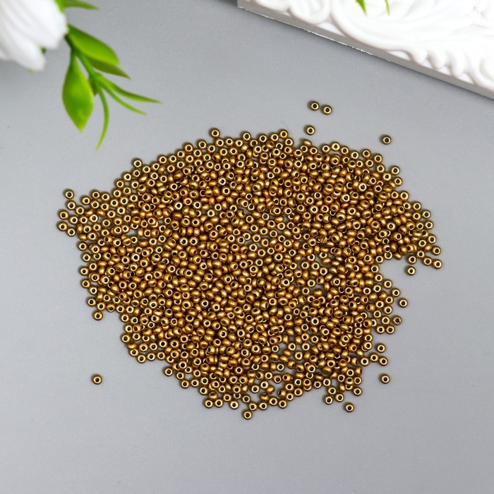 Бисер стекло 11/0  Бисер стекло 11/0 "Металлик. Золото" 10 гр