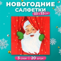 Новогодние салфетки бумажные Home Collection Сlassic «Новогоднее представление», 3 слоя, 33х33 см, 20 шт