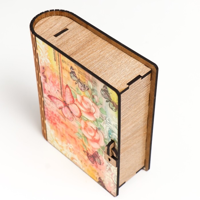 Шкатулка-книга  Шкатулка-книга "Бабочки" 14 х12х5 см
