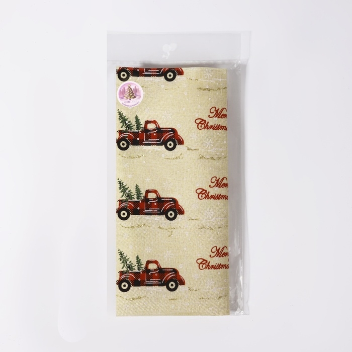 Новый год! Лоскут «Машинка с ёлками», 48 × 48 см