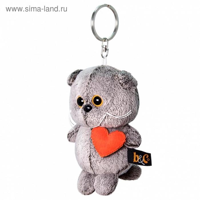 Мягкая игрушка-брелок «Кот Басик брелок с сердечком», 12 см Мягкая игрушка-брелок «Кот Басик брелок с сердечком», 12 см