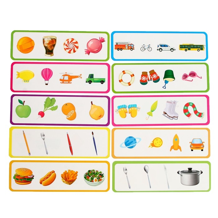 Развивающий набор «Логические ряды, найди лишнее», с прозрачными карточками, уровень 2, по методике Монтессори Развивающий набор «Логические ряды, найди лишнее», с прозрачными карточками, уровень 2, по методике Монтессори