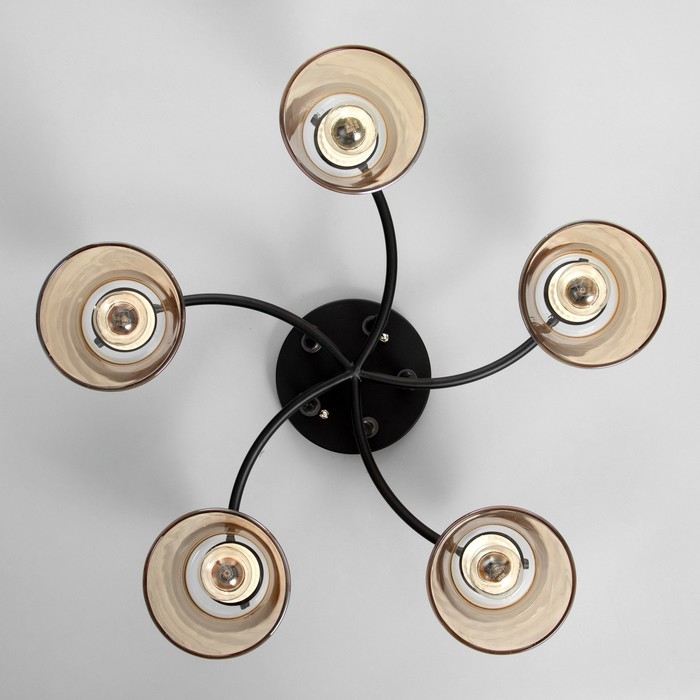 Люстра Люстра "Алатея" 5хЕ27 40Вт чёрный 58х58х27 см BayerLux