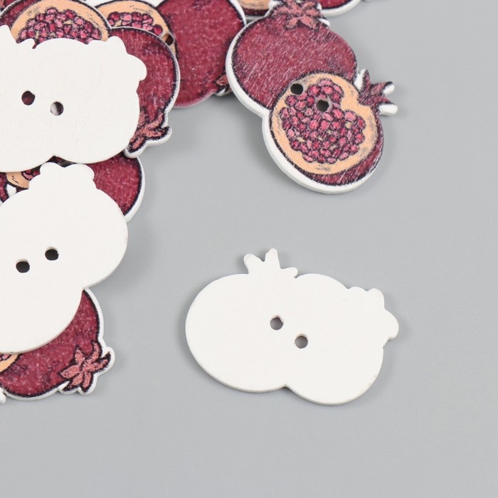 Пуговицы дерево для творчества 2 прокола Пуговицы дерево для творчества 2 прокола "Гранат" набор 20 шт 2,7х1,7 см