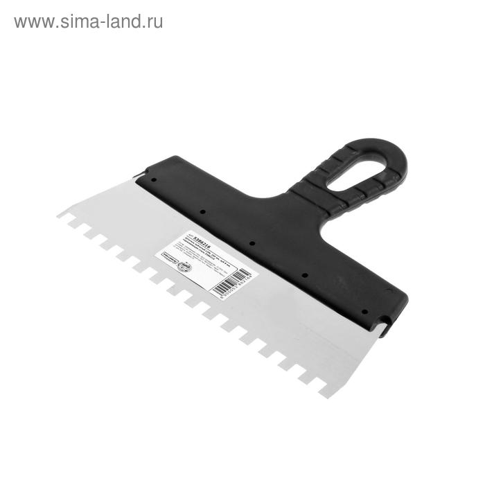 Шпатель зубчатый ЛОМ, 250 мм, зуб 8 мм, нержавеющая сталь Шпатель зубчатый ЛОМ, 250 мм, зуб 8 мм, нержавеющая сталь