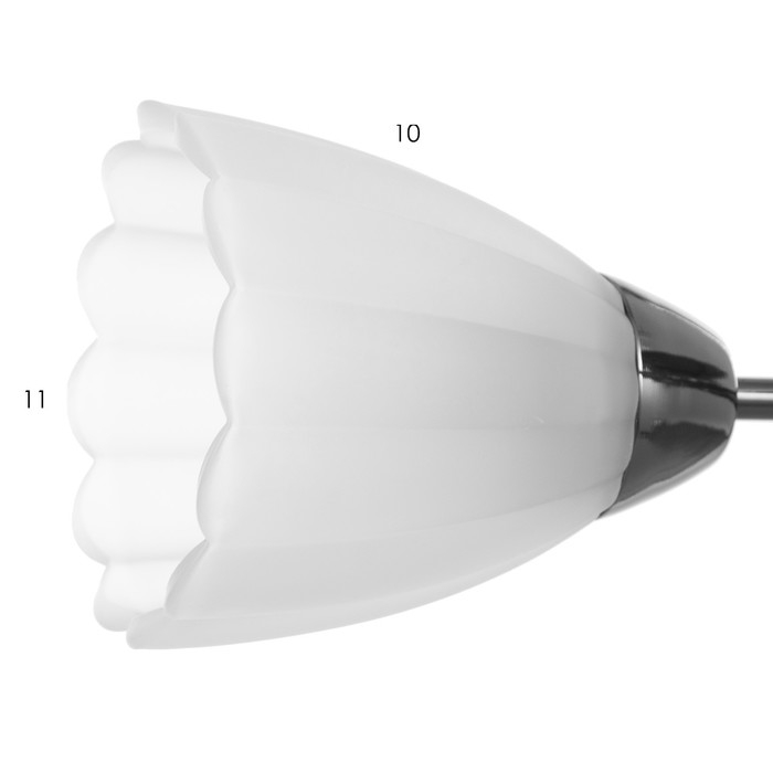 Люстра Люстра "Гелия" 5х40Вт Е27 черный хром 54х52х17см.