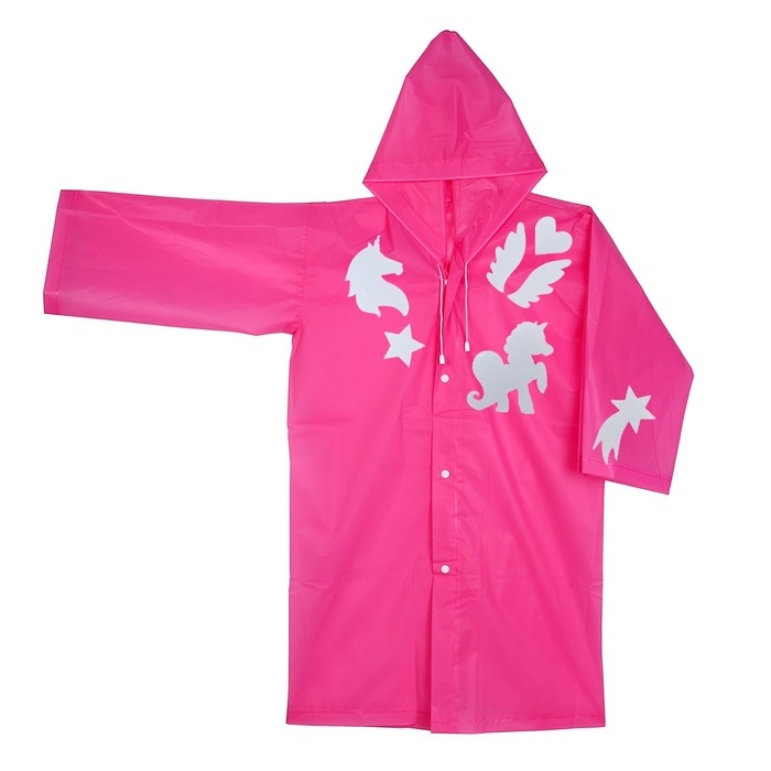 Дождевик «Единорожка» со светоотражающими наклейками, рост 120-160 см Дождевик «Единорожка» со светоотражающими наклейками, рост 120-160 см