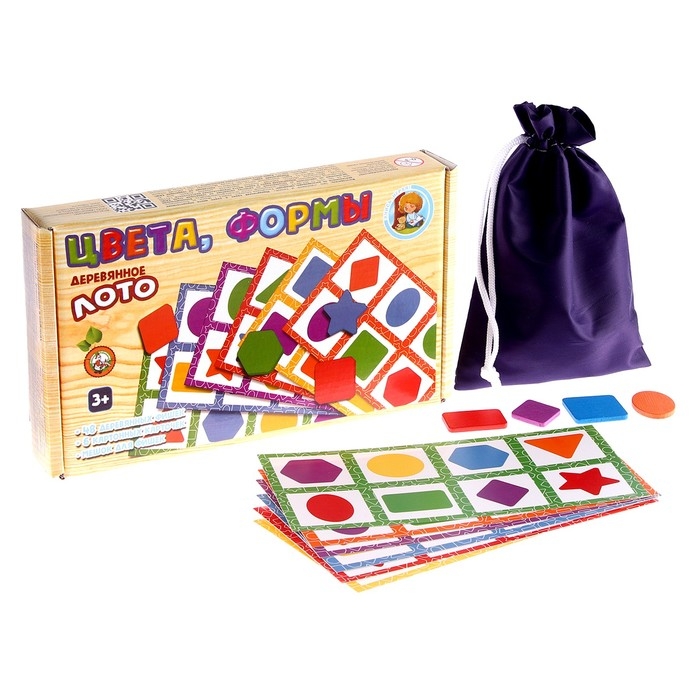Лото деревянное «Цвета, формы» Лото деревянное «Цвета, формы»