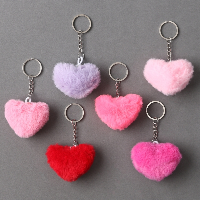 Брелок «Сердце» 6 см, цвет МИКС Брелок «Сердце» 6 см, цвет МИКС