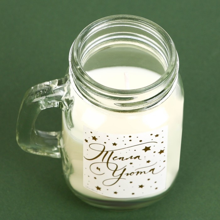 Новогодняя свеча в банке с ручкой «Новый год: Тепла и уюта», аромат ваниль Новогодняя свеча в банке с ручкой «Новый год: Тепла и уюта», аромат ваниль