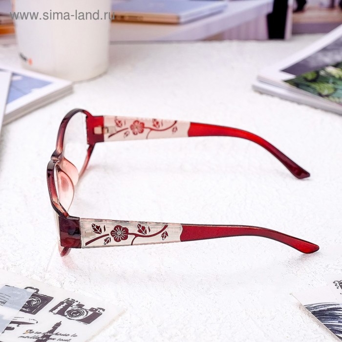 Готовые очки Восток 6621, цвет бордовый, +3 Готовые очки Восток 6621, цвет бордовый, +3