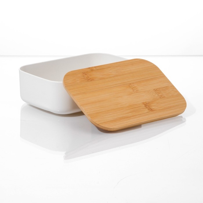 Контейнер для хранения с крышкой LaDо́m «Натурэль», 17,5×12×5,5 см, цвет белый Контейнер для хранения с крышкой LaDо́m «Натурэль», 17,5×12×5,5 см, цвет белый