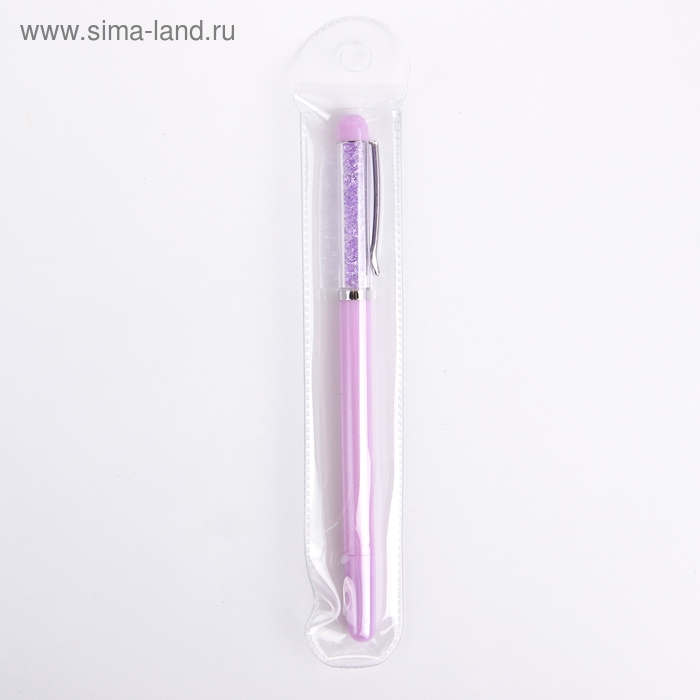 Ручка гелевая Calligrata "Стразы", 0.5 мм, синяя, корпус МИКС