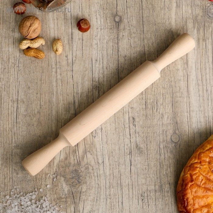 Скалка с ручками, берёза, 35×3,5 см Скалка с ручками, берёза, 35×3,5 см