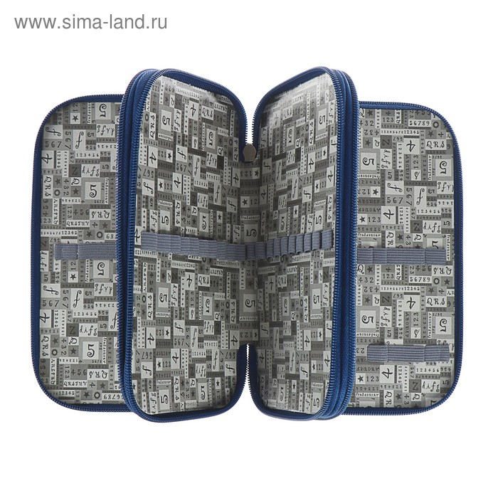 Пенал 3 секции, 125 х 205 х 55 мм, Calligrata 8П26/3 Пенал 3 секции, 125 х 205 х 55 мм, Calligrata 8П26/3 "Хоккеисты" (с эффектом металлика) ,ламинированный картон