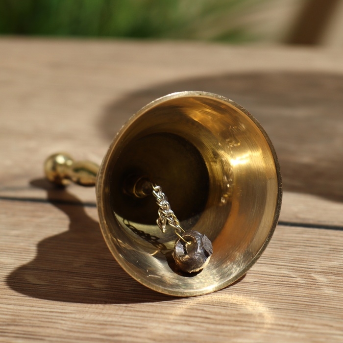 Колокольчик латунь  Колокольчик латунь "Цветочки" 6х6х12 см МИКС