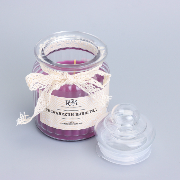 Свеча в банке ароматизированная  Свеча в банке ароматизированная "Тосканский виноград" 180гр, время горения 45ч