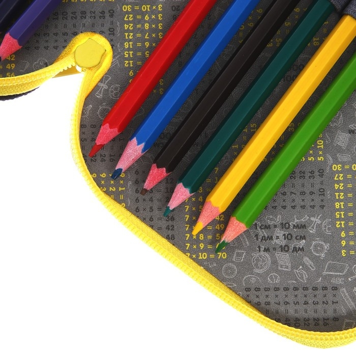 Пенал 2 секции, 125 х 205 мм, с наполнением 23 предмета, Calligrata Пенал 2 секции, 125 х 205 мм, с наполнением 23 предмета, Calligrata "Danger" ламинированный картон, 30П26/2/set