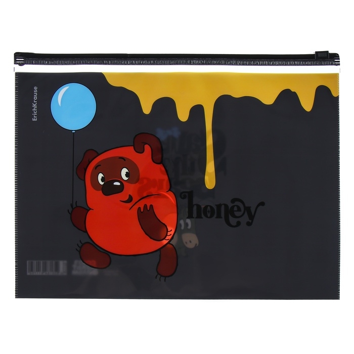 Папка-конверт на ZIP-молнии B5, 160 мкм, ErichKrause Папка-конверт на ZIP-молнии B5, 160 мкм, ErichKrause "Винни-Пух", микс