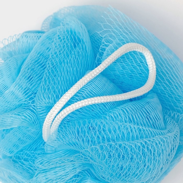 Мочалка для тела Доляна «Шар», 30 гр, цвет голубой Мочалка для тела Доляна «Шар», 30 гр, цвет голубой