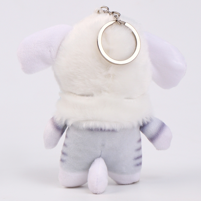 Мягкая игрушка «Котик в шапочке зайки» на брелоке, 12 см Мягкая игрушка «Котик в шапочке зайки» на брелоке, 12 см