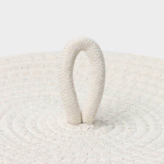 Корзина для хранения плетёная ручной работы LaDо́m «Бэлл», 25×25×15 см, цвет белый Корзина для хранения плетёная ручной работы LaDо́m «Бэлл», 25×25×15 см, цвет белый