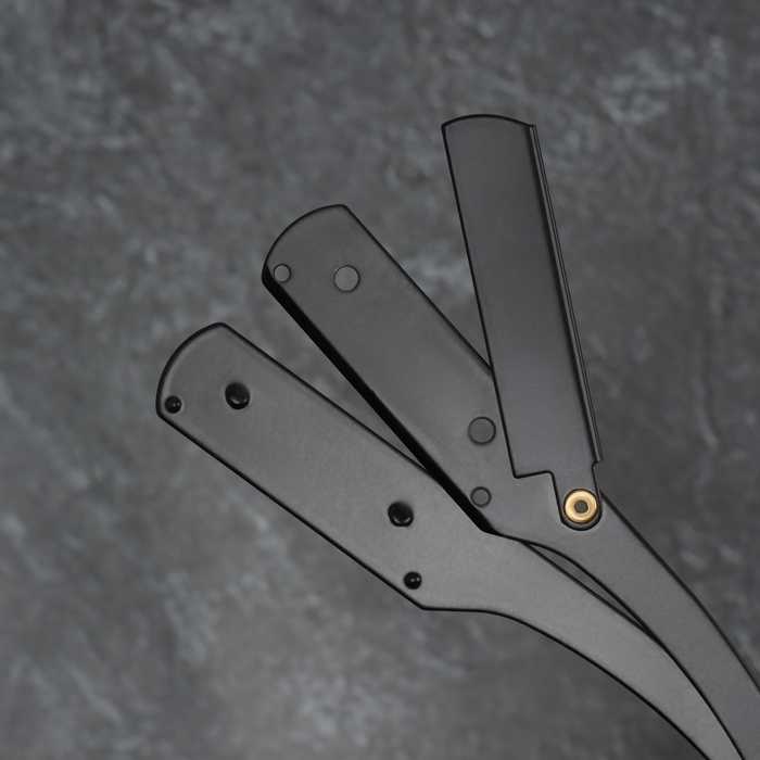 Опасная бритва, шаветт, без лезвия, 13,3 × 21 × 2,8 см, стальная, цвет чёрный