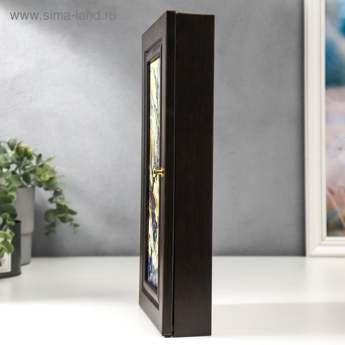 Ключница Ключница "Цветы" венге 16х31 см МИКС